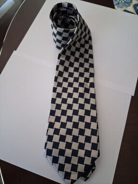 Nordstrom Silk Checkered Tie Made In Italy